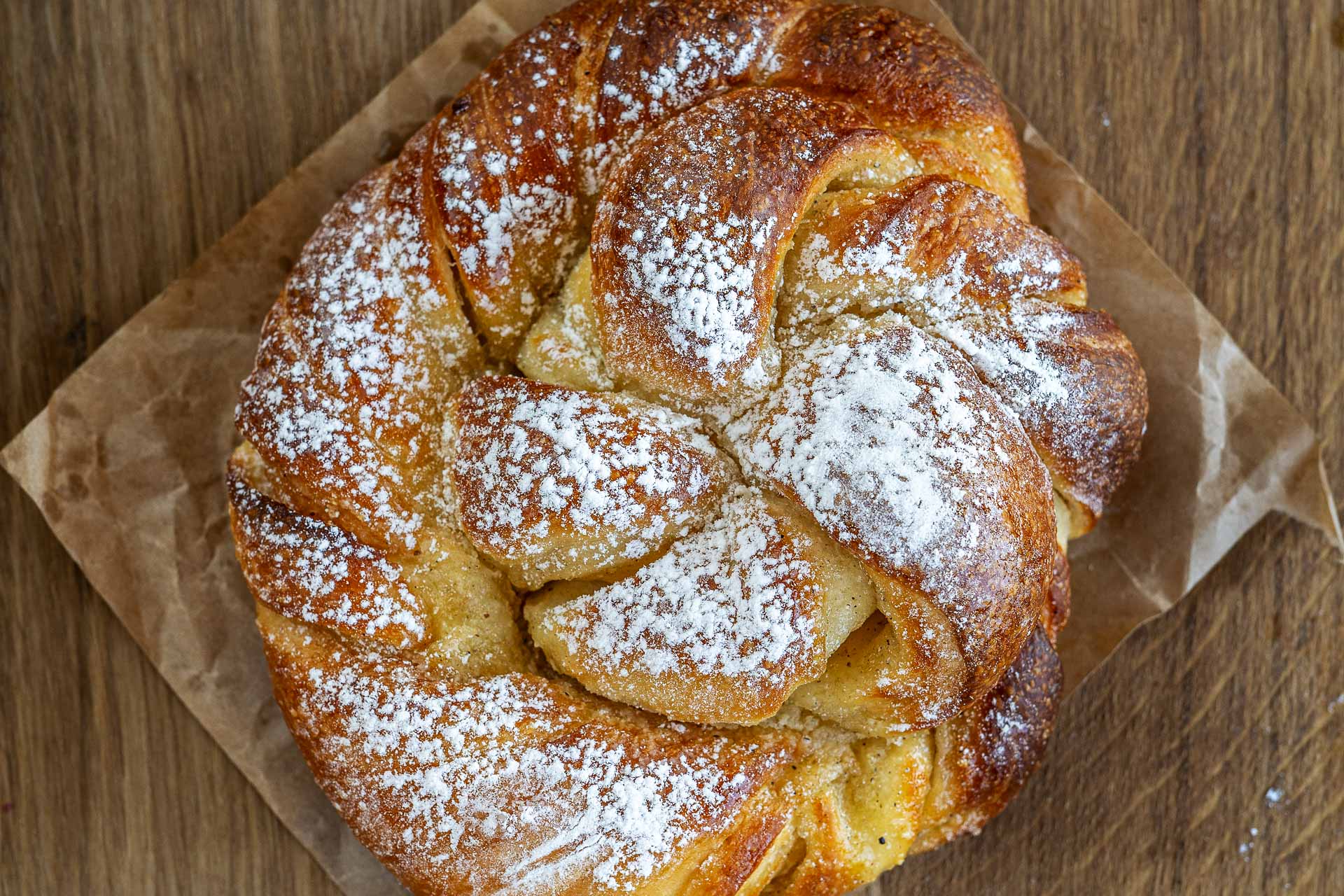 Homemade sweet pastry at Restaurant SKREI in Lofoten